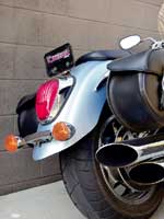 While the Kawasaki taillight is bulbous and somewhat ugly, it is also the one that's the most visible at night.